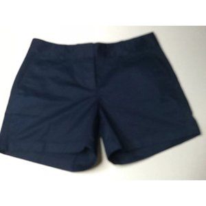 Vineyard Vines Women's Size 6 Navy Blue Shorts Flat Front Cotton Blend Whale Log